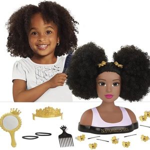 Naturalistas Peety Deluxe Crown and Coils Fashion Styling Head, 4A Textured 19